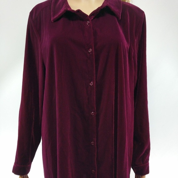 J. Jill | Tops | J Jill Velvet Button 